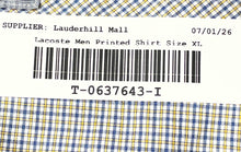 Load image into Gallery viewer, Lacoste Mens Multicolor Check Cotton Regular Fit Collared Button-Up Shirt Sz XL