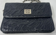Load image into Gallery viewer, Anne Klein Womens Black Inner Pockets Double Chain Strap Flap Shoulder Bag