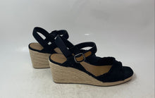 Load image into Gallery viewer, Lucky Brand Womens Mindra Black Wedge Heel Adjustable Espadrille Sandals Size 10