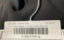 Load image into Gallery viewer, Zara Womens Black Pleated Slash Pocket Straight Leg Ankle Pants Size XS