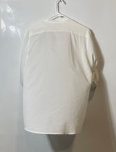 Load image into Gallery viewer, Calvin Klein Womens White Split Neck Pockets Long Sleeve Button-Up Shirt Size L