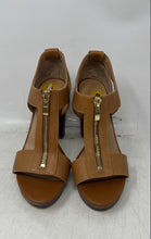 Load image into Gallery viewer, Franco Sarto Womens Caged Myraid Brown Zipper Block Platform Heels Size 6M