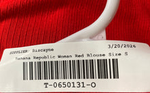 Load image into Gallery viewer, Banana Republic Womens Red Long Sleeve Blouse Top Size Small