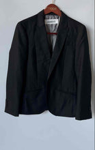 Load image into Gallery viewer, Armani Exchange Mens Black Long Sleeve Collared Single-Breasted Blazer Size 38