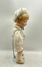 Load image into Gallery viewer, Marian Yu Designs Blonde Hair Porcelain Boy Doll In Blue Shorts W/ COA In Box
