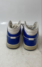 Load image into Gallery viewer, Nike Womens Air Jordan 1 Mid White Blue Lace-Up Sneaker Shoes Size 7