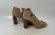 Load image into Gallery viewer, Vince Camuto Womens Brown Suede Peep Toe Block Heel Ankle Bootie Size 7.5M