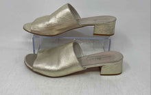 Load image into Gallery viewer, Michele Lopriore Womens Silver Leather Open Toe Slip-On Slide Sandals Size EU 39