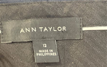 Load image into Gallery viewer, Ann Taylor Womens Blue Flat Front Straight Leg Slash Pocket Dress Pants Size 12