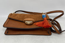 Load image into Gallery viewer, Aldo Womens Nililia Brown Inner Pocket Tassel Adjustable Strap Crossbody Handbag