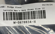 Load image into Gallery viewer, Lacoste Mens Misano Strap Navy Blue Leather Hook And Loop Sneaker Shoes Size 12
