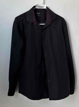 Load image into Gallery viewer, Nine West Mens Black Long Sleeve Slim Fit Dress Shirt Size M 15-15.5 32/33
