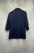 Load image into Gallery viewer, INC International Concepts Womens Dark Blue 3/4 Sleeve Single-Breasted Blazer M