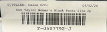 Load image into Gallery viewer, Ann Taylor Womens Black Flat Front Pockets Straight Leg Ankle Pants Size 2P