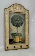 Load image into Gallery viewer, Home Decorative Wall Hanging Framed Holiday Plum Topiary Key Holder Art Print