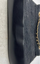 Load image into Gallery viewer, Aldo Womens Black Floral Embossed Leather Chain Strap Pockets Crossbody Bag