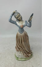 Load image into Gallery viewer, Tengra Elegant Lady Holding A Hand Mirror & Combing Her Hair Porcelain Figurine