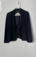 Load image into Gallery viewer, Zara Womens Black Notch Lapel Single-Breasted Two-Button Blazer Size 4