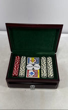Load image into Gallery viewer, Multicolor Chips Playing Cards And Dealer Buttons Poker Game Set With Case