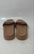 Load image into Gallery viewer, Vizzano Womens Beige Leather Slip-On Open Toe Slide Sandals Size 8