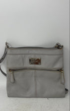 Load image into Gallery viewer, Nine West Womens Gray Pebbled Leather Adjustable Strap Crossbody Bag