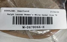 Load image into Gallery viewer, Ralph Lauren Womens White Leather Kitten Heel Slip-On Thong Sandals Size 7B