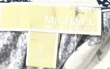 Load image into Gallery viewer, Michael Kors Womens Blue White Floral 3/4 Sleeve Round Neck Blouse Top Size S