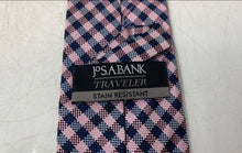 Load image into Gallery viewer, Jos. A. Bank Traveler Mens Pink Black Check Stain Resistant Formal Designer Tie