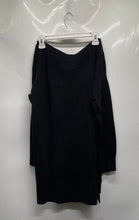 Load image into Gallery viewer, New York & Company Womens Black Knit Long Sleeve Sweater Dress Size Large