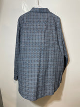 Load image into Gallery viewer, Tasso Elba Mens Blue Geometric Print Cotton Long Sleeve Button-Up Shirt Size XXL