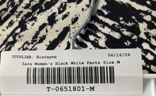 Load image into Gallery viewer, Zara Basic Womens Black White Printed Pockets Flat Front Ankle Pants Size M