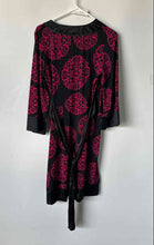 Load image into Gallery viewer, INC International Concepts Womens Black Fuchsia Long Sleeve Wrap Dress Size M