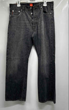 Load image into Gallery viewer, Hugo Boss Mens Gray Denim Dark Wash Button Fly Front Straight Leg Jeans Sz 34x30
