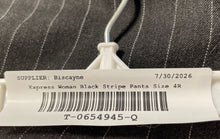 Load image into Gallery viewer, Express Womens Black Pinstripe Pockets Straight Leg Dress Pants Size 4R