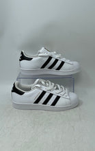 Load image into Gallery viewer, Adidas Womens Superstar C77153 White Black Lace-Up Sneaker Shoes Size 5