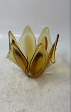 Load image into Gallery viewer, Amber Engraved Glass Home Decorative Collectible Centerpiece Bowl