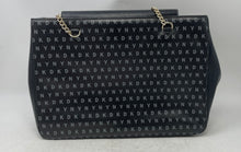 Load image into Gallery viewer, DKNY Womens Black Logo Printed Inner Pockets Double Handle Shoulder Bag