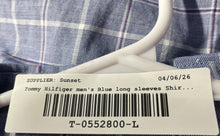 Load image into Gallery viewer, Tommy Hilfiger Mens Blue Plaid Long Sleeve Collared Slim-Fit Dress Shirt Size XL