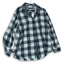 Load image into Gallery viewer, Bugatchi Mens Blue Gray White Check Long Sleeve Classic Fit Button-Up Shirt XL