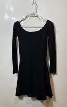 Load image into Gallery viewer, Zara Womens Black Long Sleeve Off The Shoulder Fit & Flare Dress Size L