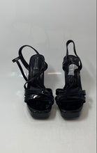 Load image into Gallery viewer, Berness Womens Hope Black Crisscross Strap Block Heel Platform Sandals Size 7