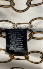 Load image into Gallery viewer, Worthington Womens Brown White Chain Print Short Sleeve Blouse Top Size M