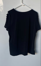 Load image into Gallery viewer, Michael Kors Womens Black Cutout Short Sleeve Pullover Blouse Top Size XL