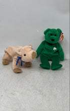 Load image into Gallery viewer, Set Of 2 Pieces Ty Beanie Baby Bear & Knuckles Pig Collectible Plush Toys W/Tags