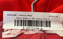 Load image into Gallery viewer, Guess Womens Red One Shoulder Sleeve Asymmetrical Side Zip Mini Dress Size 4