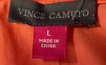 Load image into Gallery viewer, Vince Camuto Womens Orange Long Sleeve Tie Front Blouse Top Size Large