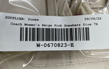 Load image into Gallery viewer, Coach Womens Lowline G5040 Beige Pink Leather Lace-Up Sneakers Shoes Size 7B