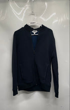 Load image into Gallery viewer, Calvin Klein Womens Black Blue Ottoman Pockets Full-Zip Sweater Size S/P