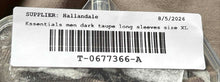 Load image into Gallery viewer, Fear Of God Essentials Mens Dark Taupe Cotton Long Sleeve T-Shirt Size XL