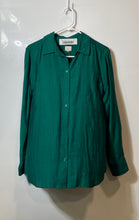 Load image into Gallery viewer, A New Day Womens Green Long Sleeve Spread Collar Button-Up Shirt No Size
